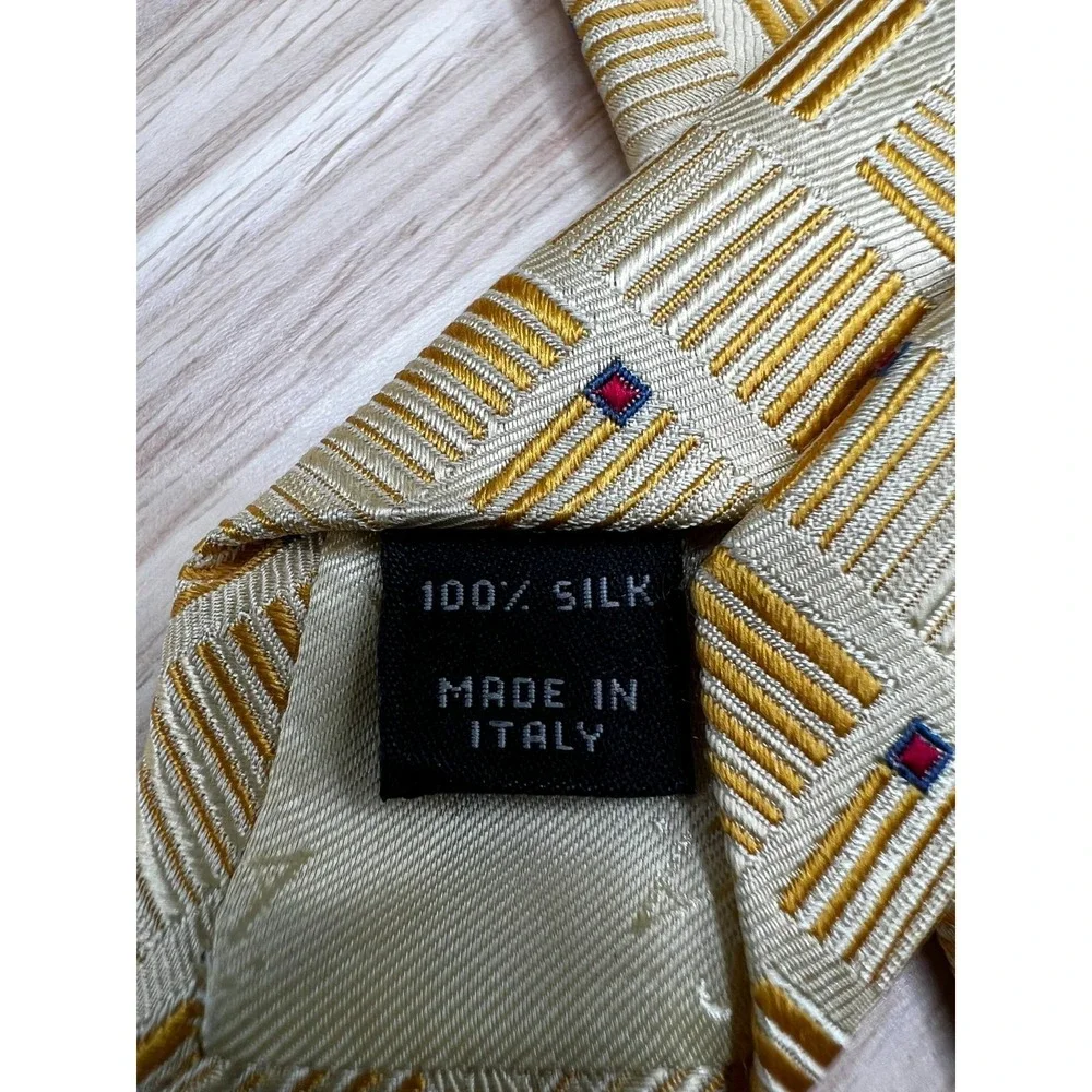 Jos A‎ Bank Signature Collection Tie Mens Silk Geometric Italy L:61